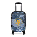 Denim Patch Monogram Suitcase – Personalized Floral & Jean Print Carry-On