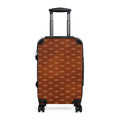 Monogrammed Brown Pattern Carry-On Suitcase — Luxury Travel Luggage