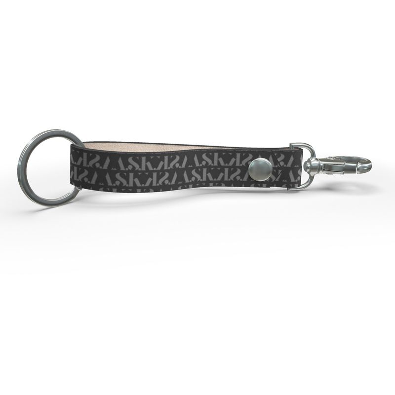 A.S.K. MONOGRAM STRAP KEYCHAIN