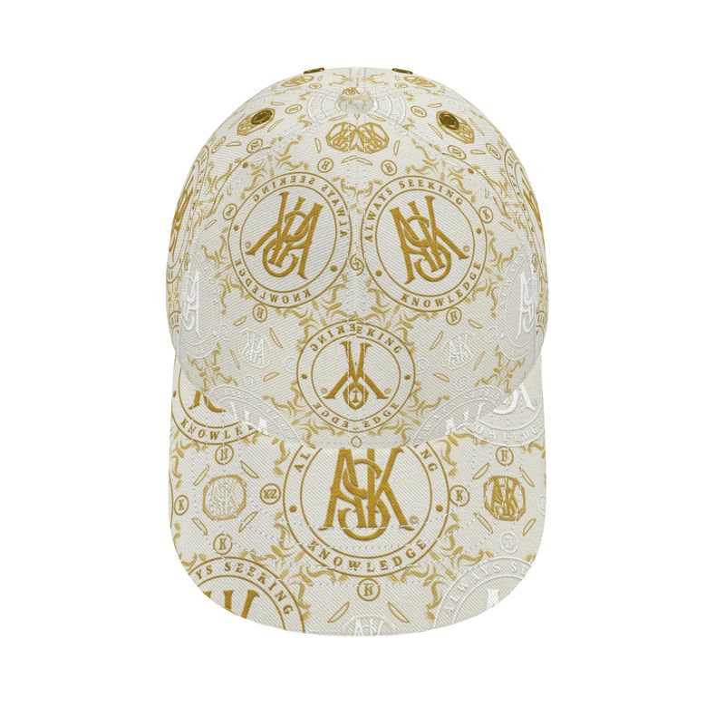 A.S.K.  WHITE AND GOLD CAP