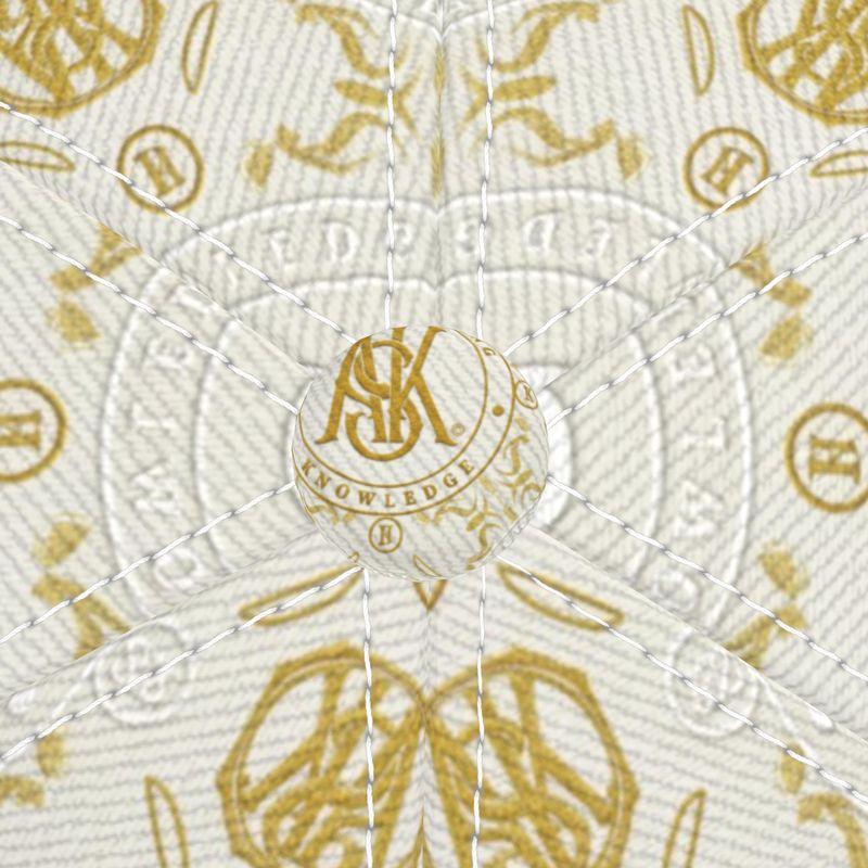 A.S.K.  WHITE AND GOLD CAP