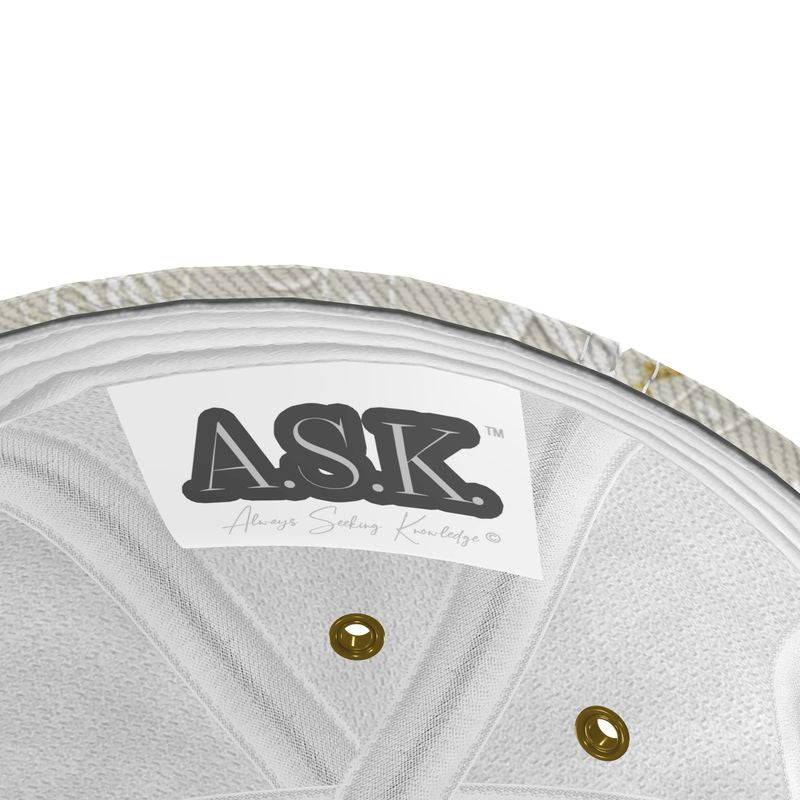 A.S.K.  WHITE AND GOLD CAP