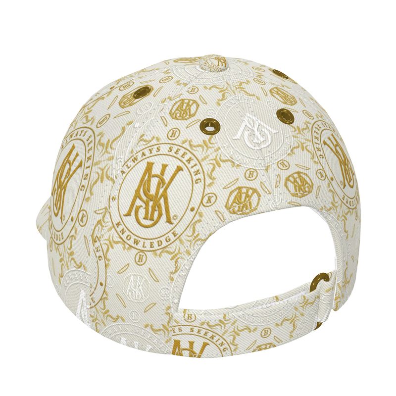 A.S.K.  WHITE AND GOLD CAP