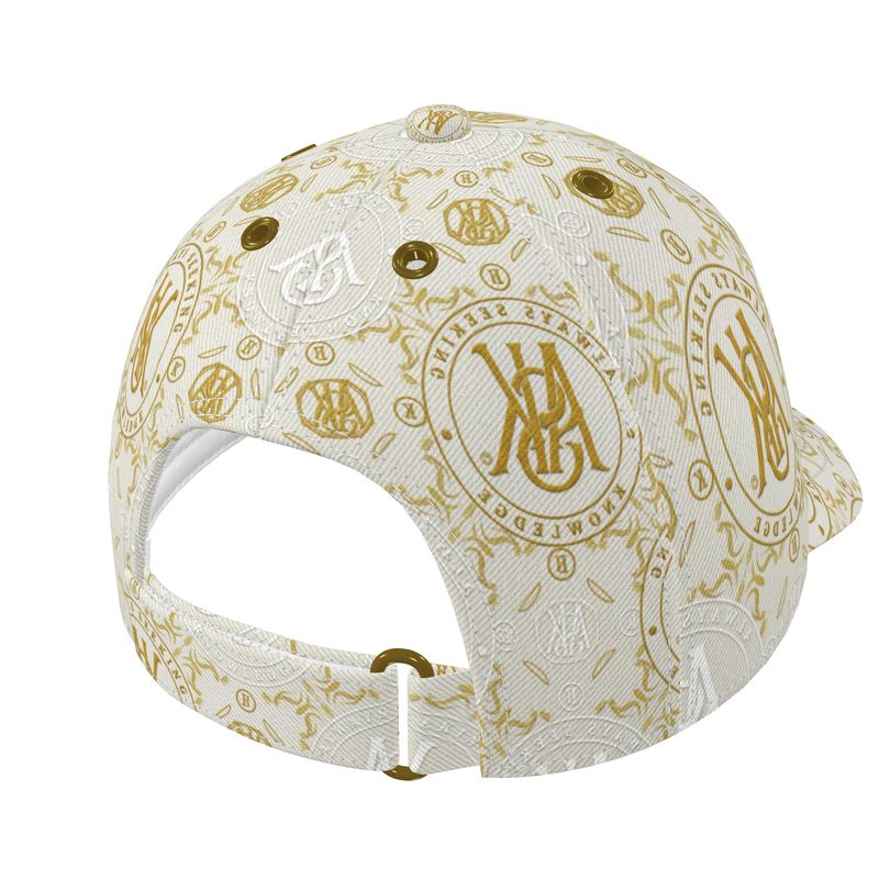 A.S.K.  WHITE AND GOLD CAP