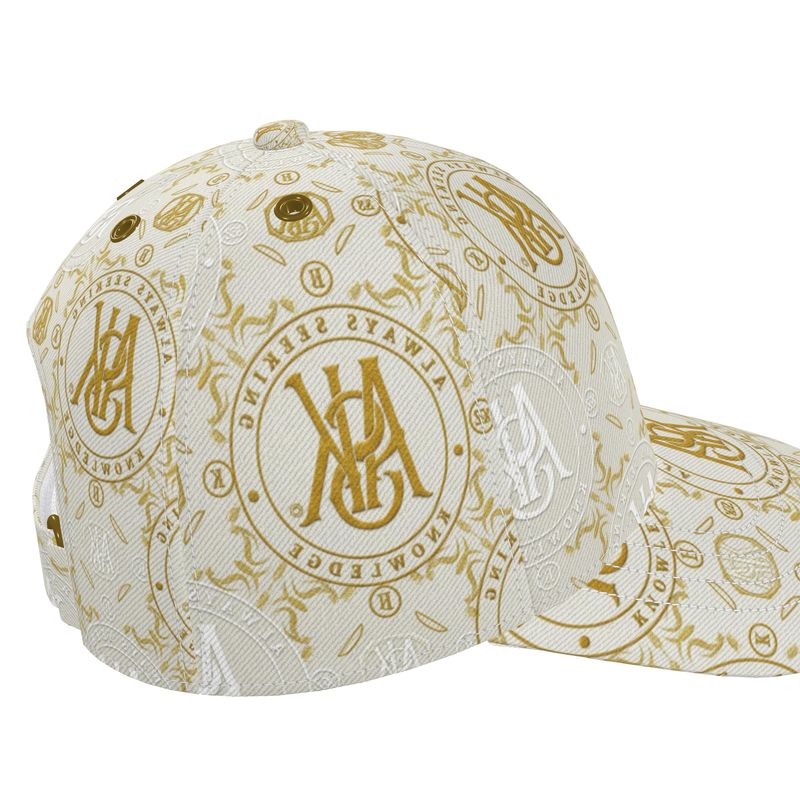 A.S.K.  WHITE AND GOLD CAP