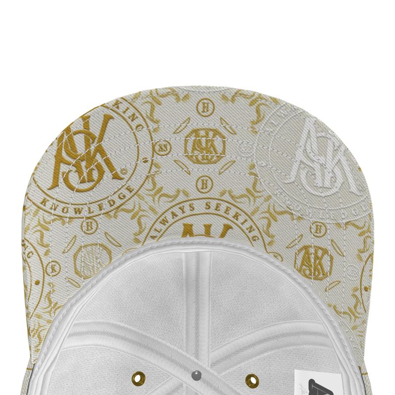 A.S.K.  WHITE AND GOLD CAP