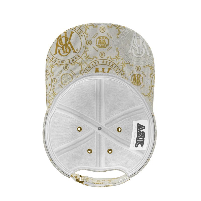 A.S.K.  WHITE AND GOLD CAP