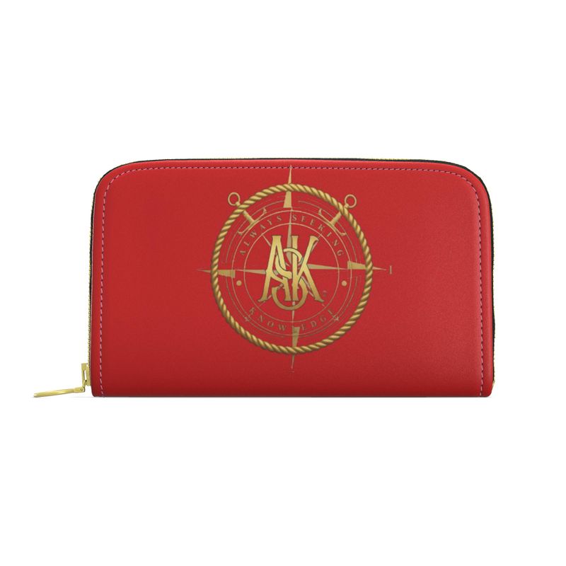 ROZ NAUTICAL ZIP PURSE/RED
