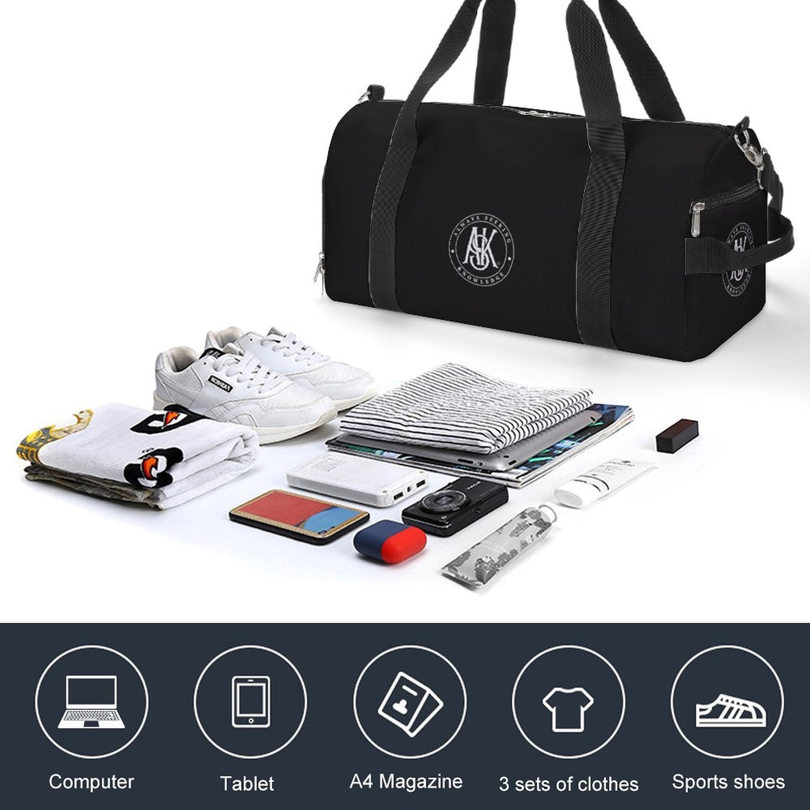 A.S.K.  HIS GYM BAG