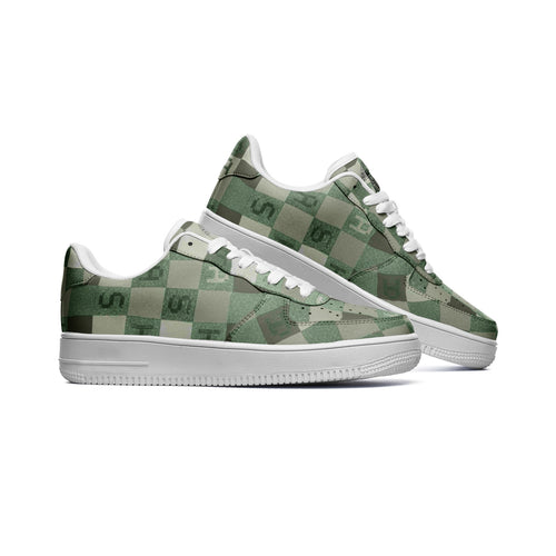 A.S.K.  Low Top Leather Sneakers
