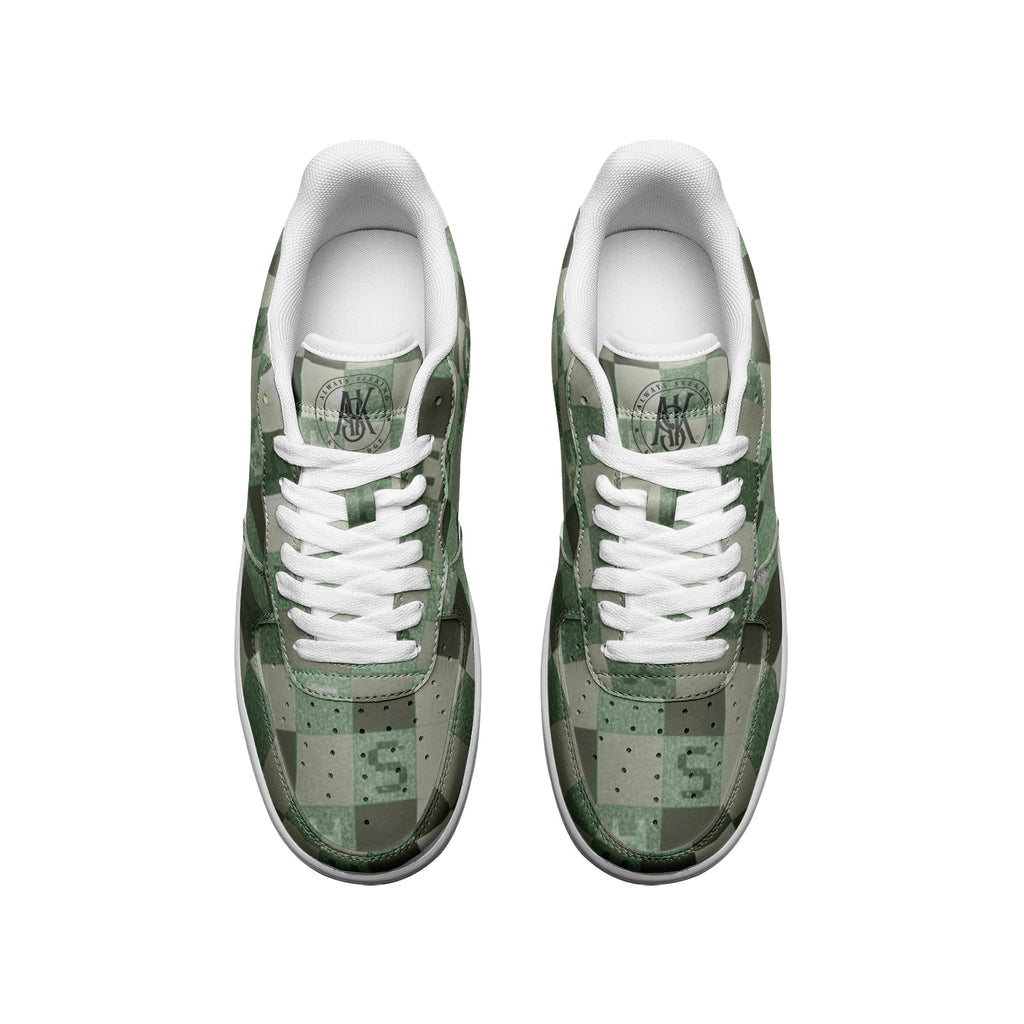 A.S.K.  Low Top Leather Sneakers