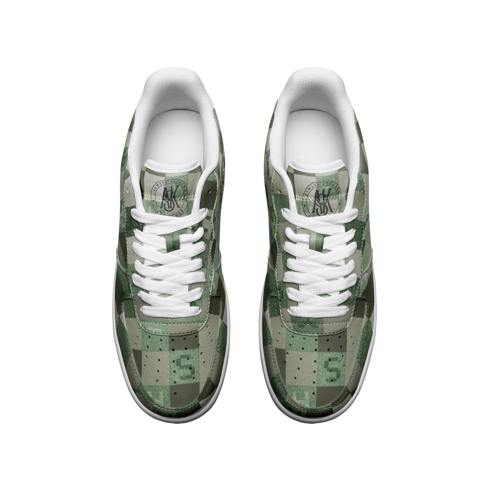 A.S.K.  Low Top Leather Sneakers