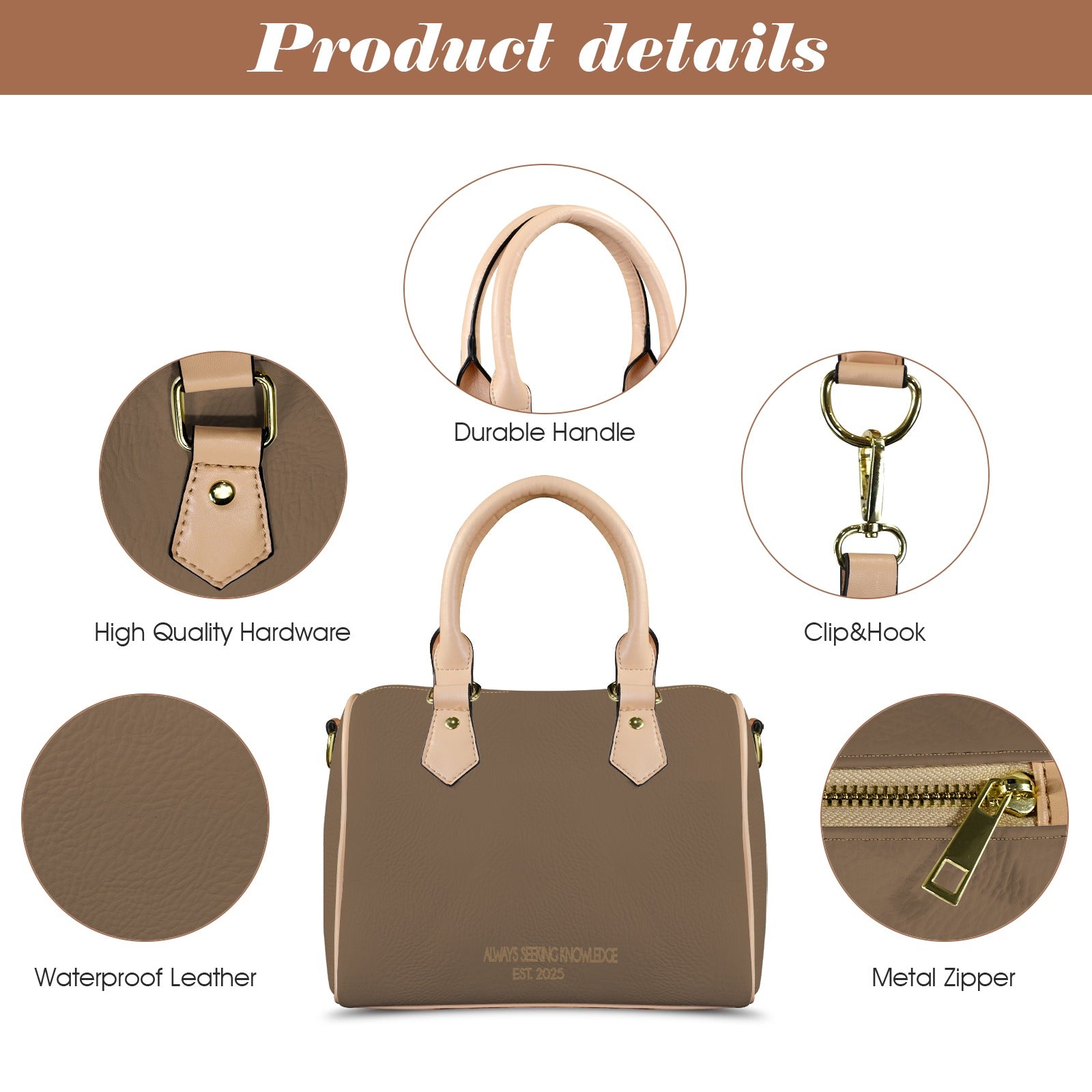 ALEX TAUPE HANDBAG