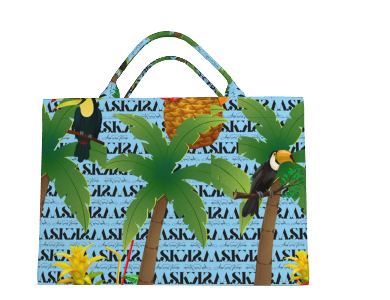 Tropical Paradise Structured Satchel Bag