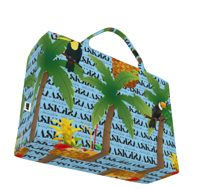 Tropical Paradise Structured Satchel Bag